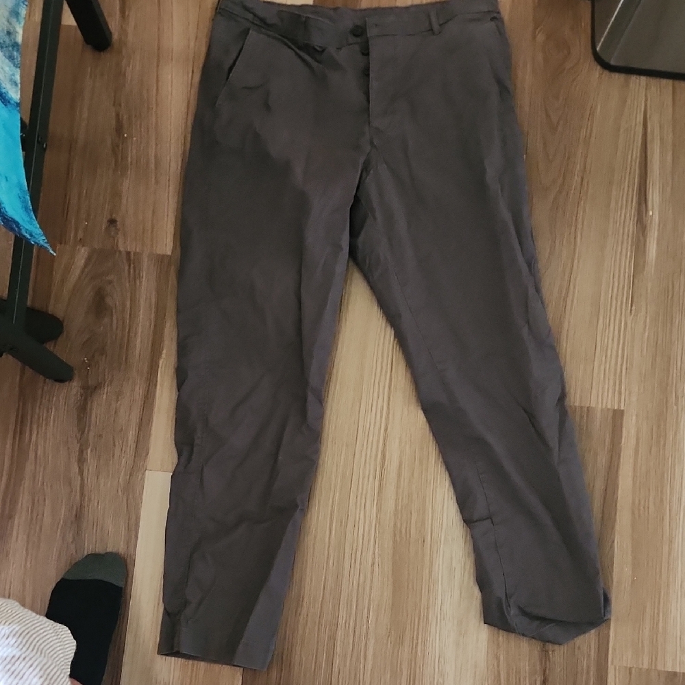 Calvin Klein Men's Charcoal Chinos